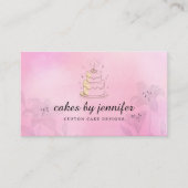 Elegante roze specialiteit bakken benodigdheden visitekaartje (Voorkant)