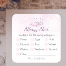 Elegante Roze Spuitzak Allergie Waarschuwing