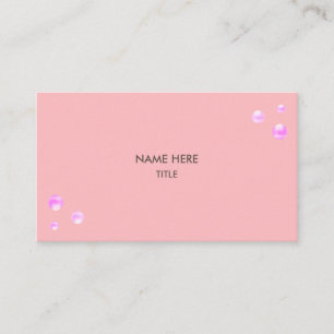 Elegante roze stippen op roze visitekaartje