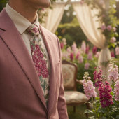 Elegante Roze Stockbloem Stropdas