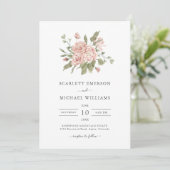 Elegante Roze Stofrozen Bruiloft Kaart (Staand voorkant)