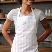 Elegante roze strepen boog Schort