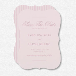 Elegante roze strepen bruiloft save the date