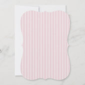 Elegante roze strepen bruiloft save the date (Achterkant)
