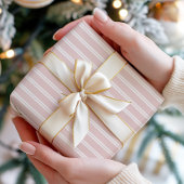 Elegante roze strepen cadeaupapier