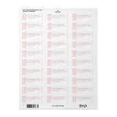 Elegante Roze Strepen Etiket (Full Sheet)