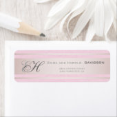 Elegante Roze Strepen Roze Gestructureerde Custom  Etiket (Insitu)