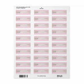 Elegante Roze Strepen Roze Gestructureerde Custom  Etiket (Full Sheet)