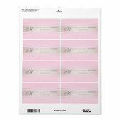 Elegante Roze Strepen Roze Gestructureerde Custom  Etiket (Full Sheet)