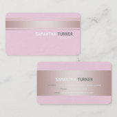 Elegante Roze Strepen Roze Textured Custom Visitekaartje (Voorkant / Achterkant)