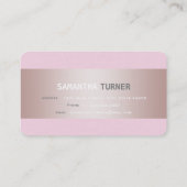 Elegante Roze Strepen Roze Textured Custom Visitekaartje (Achterkant)