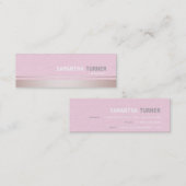 Elegante roze strepen Textuur Professioneel op maa Mini Visitekaartje (Voorkant / Achterkant)