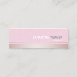 Elegante roze strepen Textuur Professioneel op maa Mini Visitekaartje