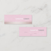 Elegante roze strepen Textuur Professioneel op maa Mini Visitekaartje (Voorkant / Achterkant)