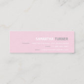 Elegante roze strepen Textuur Professioneel op maa Mini Visitekaartje (Achterkant)