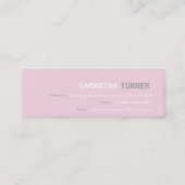 Elegante roze strepen Textuur Professioneel op maa Mini Visitekaartje (Achterkant)