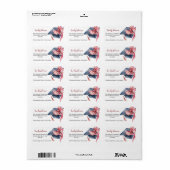 Elegante Roze Strik Afstudeerfeest  Etiket (Full Sheet)