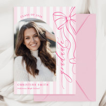 Elegante Roze Strik Afstuderen