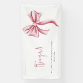 Elegante Roze Strik Baby Borrel Spandoek (Verticaal)