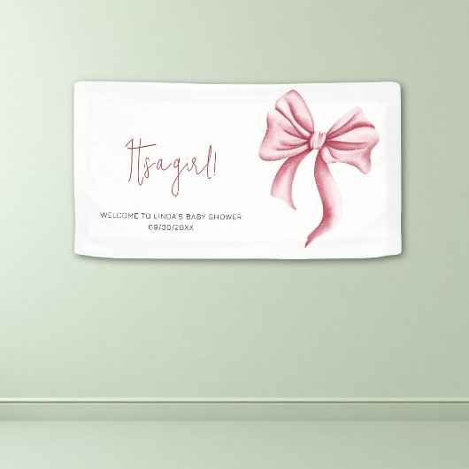 Elegante Roze Strik Baby Borrel Spandoek