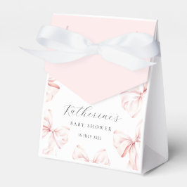 Elegante Roze Strik Baby Bruidsdouche Bedankdoosjes