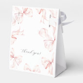 Elegante roze strik baby bruidsfeest bedankdoosjes (Achterkant)