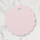 Elegante Roze Strik Baby Shower Bedankjes Labels (Achterkant)