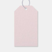 Elegante Roze Strik Baby Shower Cadeaulabel (Achterkant)