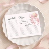 Elegante Roze Strik Bruiloft Recept Kaart