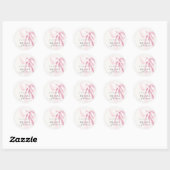 Elegante roze strik bruiloft sticker (Vel)