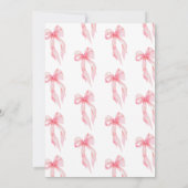 Elegante Roze Strik Coquette Dertien 13e Verjaarda Kaart (Achterkant)