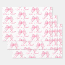 Elegante roze strik coquette Het is een meisje Bab