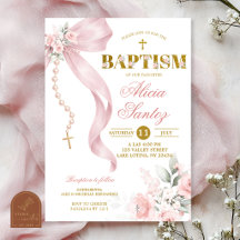 Elegante Roze Strik Coquette Rozenkrans Doop Uitno