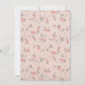 Elegante Roze Strik Coquette Verjaardagsuitnodigin Kaart (Achterkant)