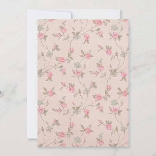 Elegante Roze Strik Coquette Verjaardagsuitnodigin Kaart (Achterkant)