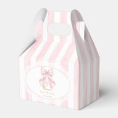 Elegante Roze Strik Doop Bedankdoosjes (Achterkant)