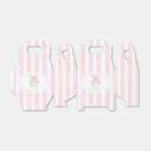 Elegante Roze Strik Doop Bedankdoosjes (Uitgevouwen)