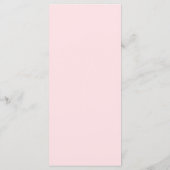 Elegante Roze Strik Doop Menu (Achterkant)