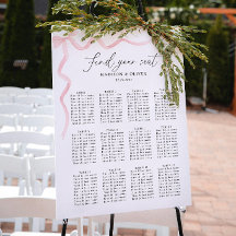 Elegante Roze Strik Huwelijksstoelindeling