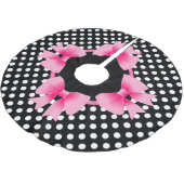 Elegante Roze Strik Kerst Kerstboom Rok (Gekanteld)