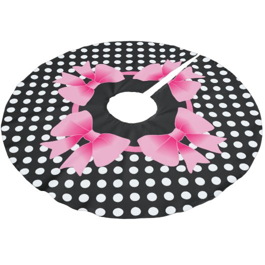 Elegante roze strik Kerstmis Kerstboom Rok (Gekanteld)