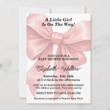 Elegante Roze Strik Meisje Baby Borrel