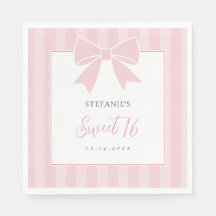 Elegante Roze Strik Meisje Sweet 16 Verjaardagsfee