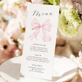 Elegante Roze Strik Menu