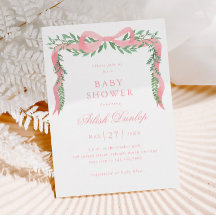 Elegante Roze Strik met Groene Accenten Meisje Bab