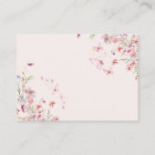 Elegante roze strik parels Quinceañera Receptie Informatiekaartje (Achterkant)