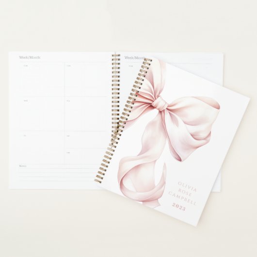 Elegante roze strik planner (Display)