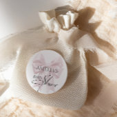 Elegante Roze Strik Ronde Sticker