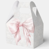 Elegante Roze Strik Trouwfeest Bedankt Bedankdoosjes (Achterkant)