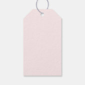 Elegante Roze Strik Verjaardag Cadeaulabel (Achterkant)